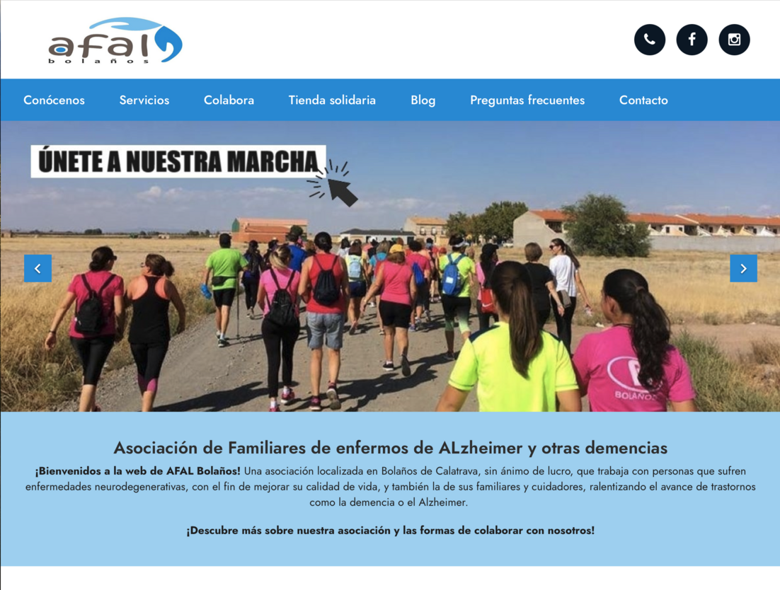 Presentación de la nueva web de Afal Bolaños
